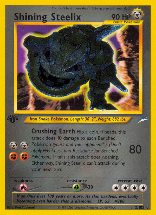 Shining Steelix 112/105 — Pokémon Neo Destiny