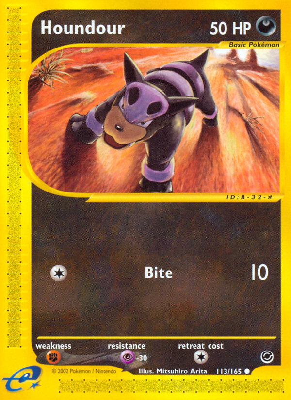 Houndour 113/165 — Pokémon Expedition Base Set