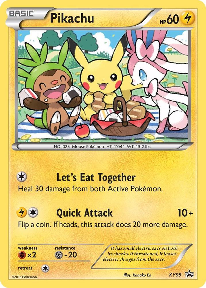Pikachu Promo XY Promos XY95 MP (Back)