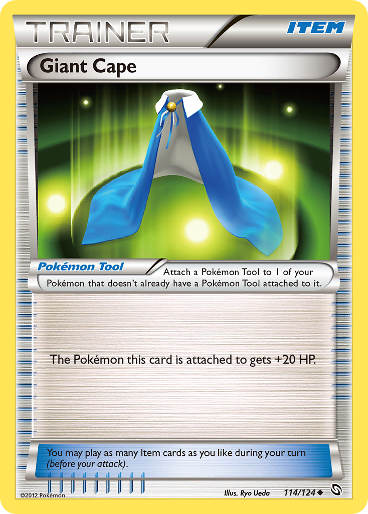 Giant Cape 114/124 Pokémon Dragons Exalted (2012) English card — catalogue reference