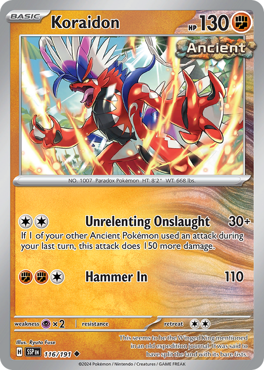 Pokemon Koraidon Surging Sparks 116/191