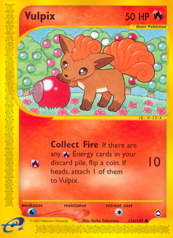 Vulpix 116/147 — Pokémon Aquapolis