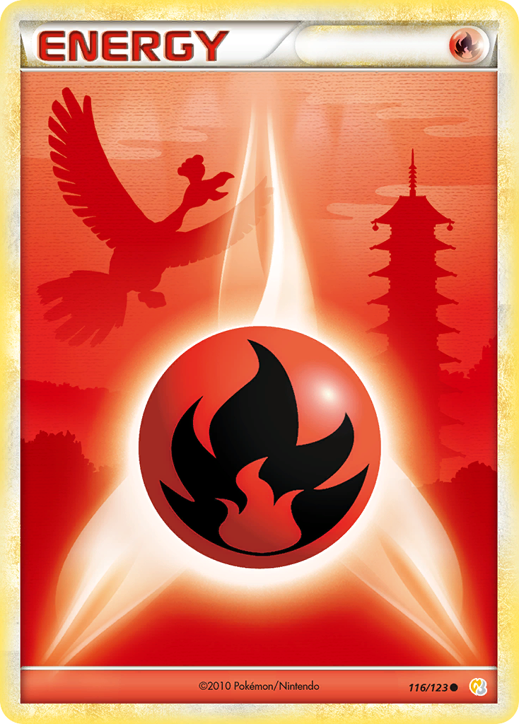 Fire Energy 116/123 Pokémon HeartGold & SoulSilver (2010) English card — catalogue reference