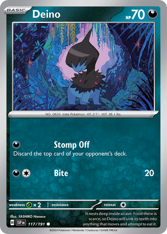 Pokemon Deino Surging Sparks 117/191
