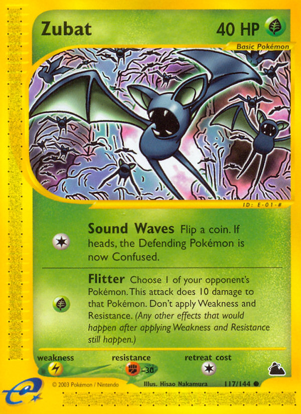 Zubat 117/144 — Pokémon Skyridge