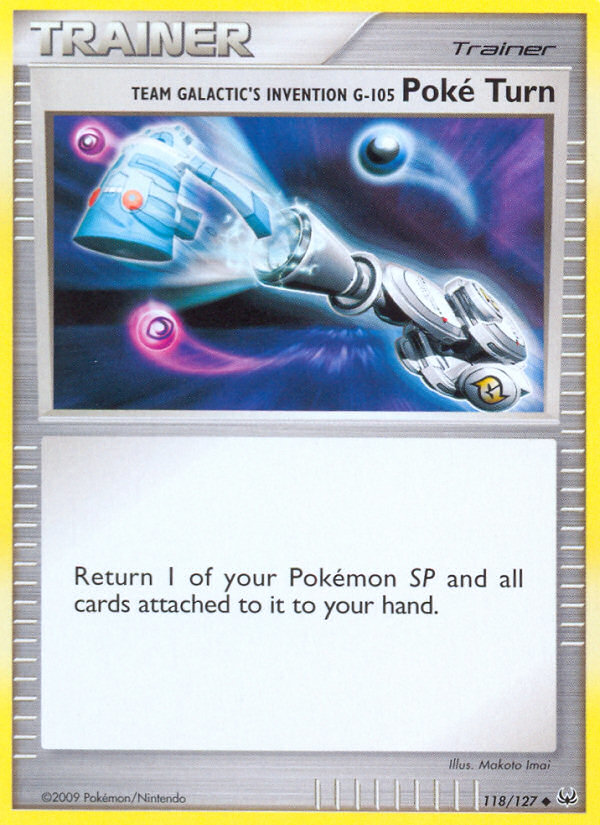 Team Galactic's Invention G-105 Poké Turn 118/127 Pokémon Platinum (2009) English card — catalogue reference