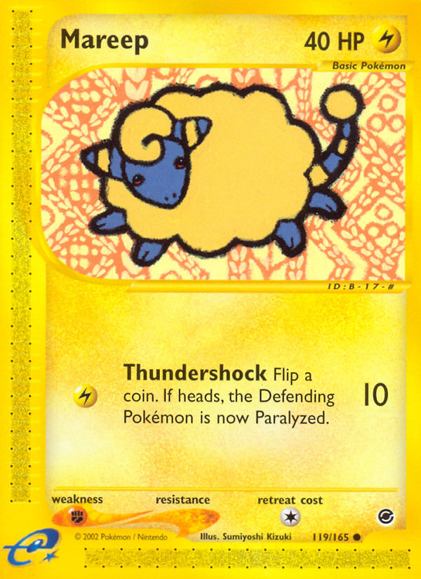 Mareep 119/165 — Pokémon Expedition Base Set