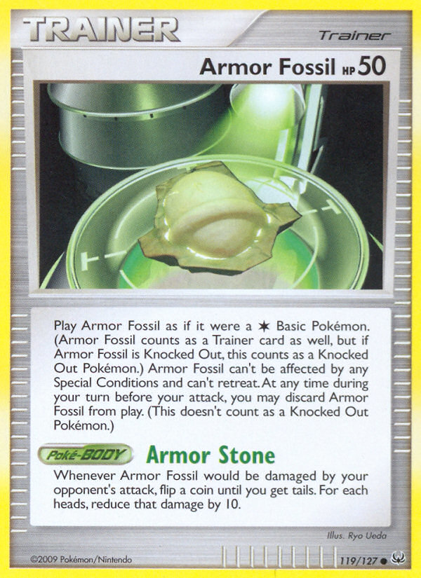 Armor Fossil 119/127 Pokémon Platinum (2009) English card — catalogue reference