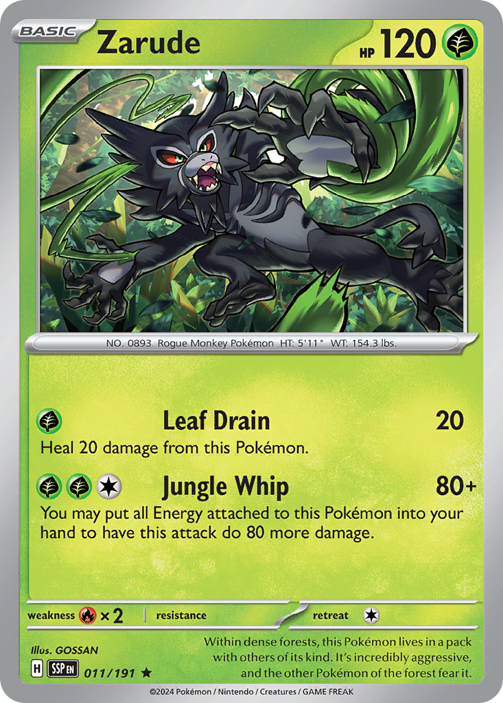 Pokemon Zarude Surging Sparks 011/191