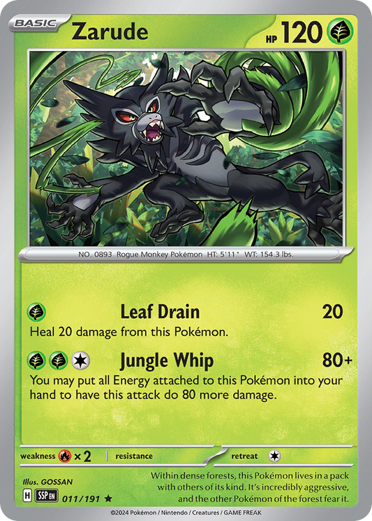 Pokemon Zarude Surging Sparks 011/191