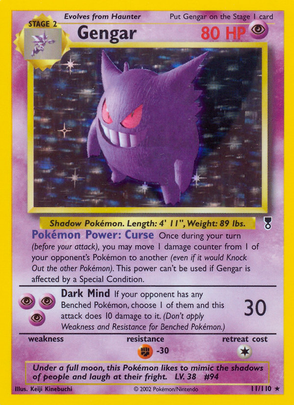 Gengar 11/110 — Pokémon Legendary Collection