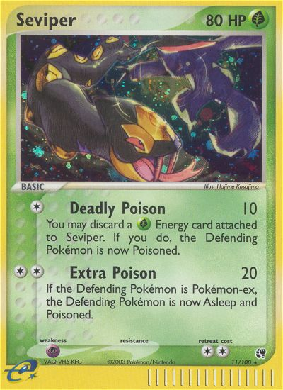 Seviper 11/100 — Pokémon EX Sandstorm