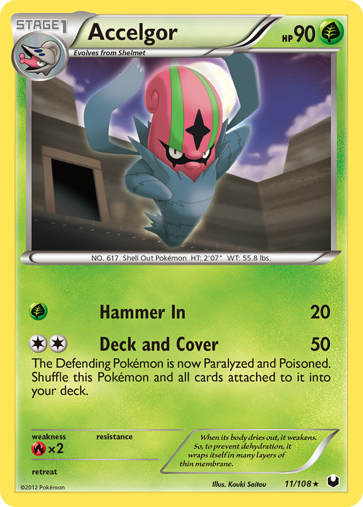 Accelgor 11/108 Pokémon Dark Explorers (2012) English card — catalogue reference