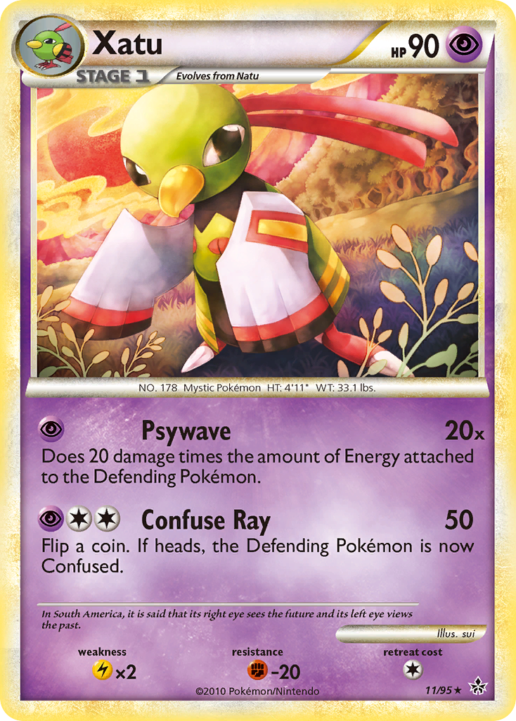 Xatu 11/95 Pokémon Unleashed (2010) English card — catalogue reference