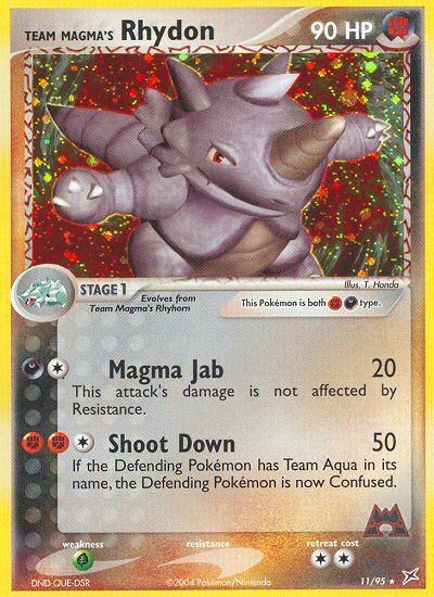 Team Magma's Rhydon 11/95 — Pokémon EX Team Magma vs Team Aqua