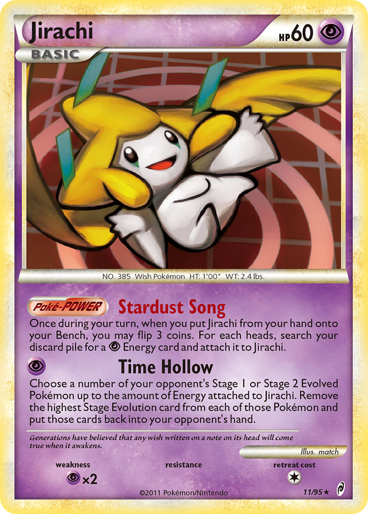 Jirachi 11/95 Pokémon Call of Legends (2011) English card — catalogue reference