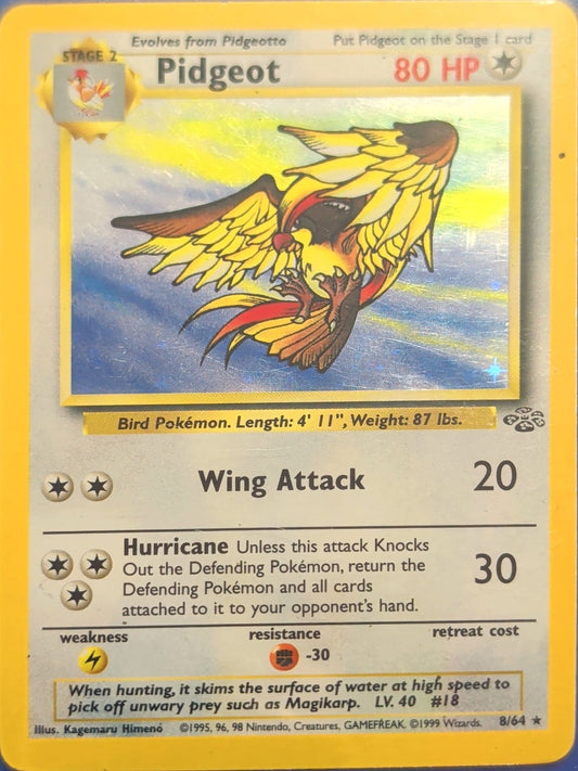 Pidgeot (8) Holo Rare Jungle 08/64 MP
