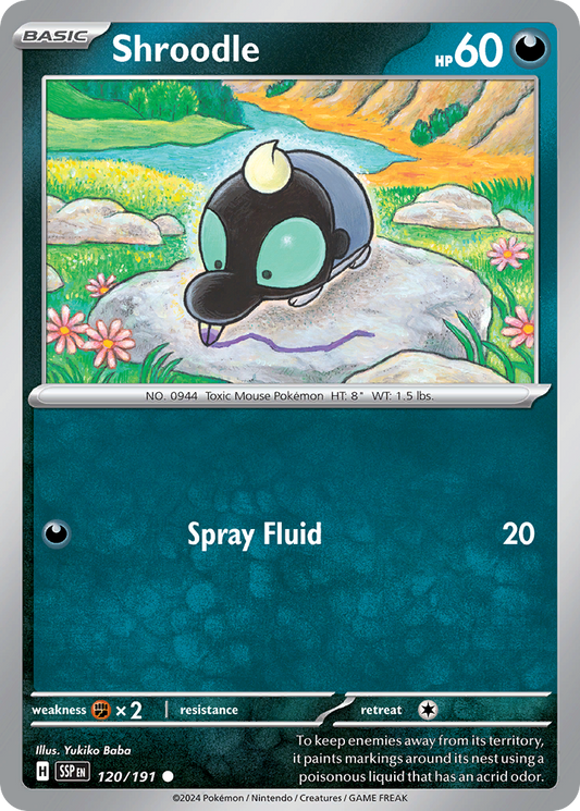 Pokemon Shroodle Surging Sparks 120/191