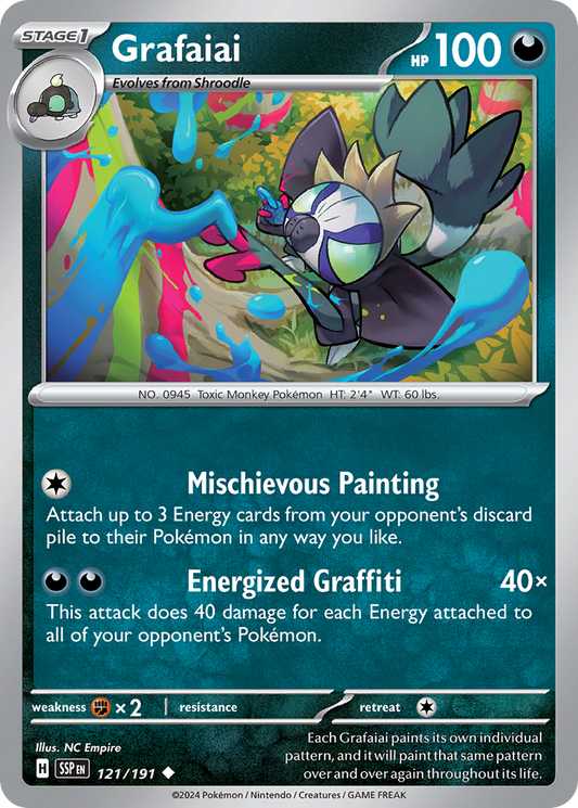 Pokemon Grafaiai Surging Sparks 121/191