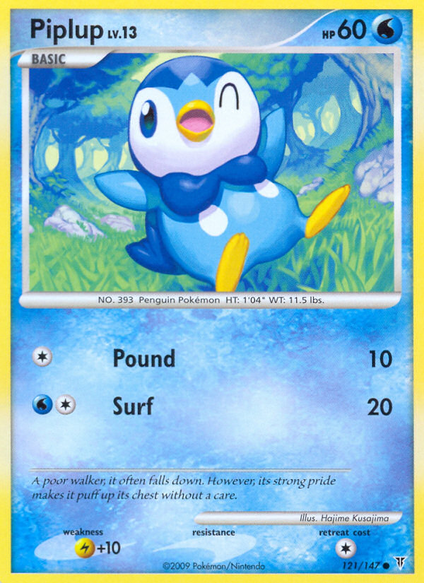 Piplup 121/147 Pokémon Supreme Victors (2009) English card — catalogue reference