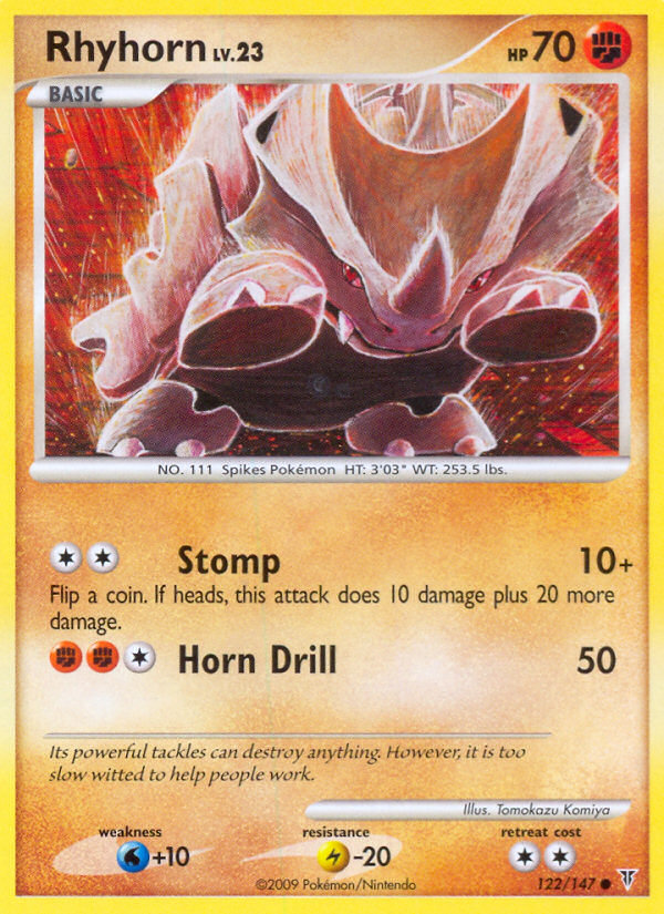 Rhyhorn 122/147 Pokémon Supreme Victors (2009) English card — catalogue reference