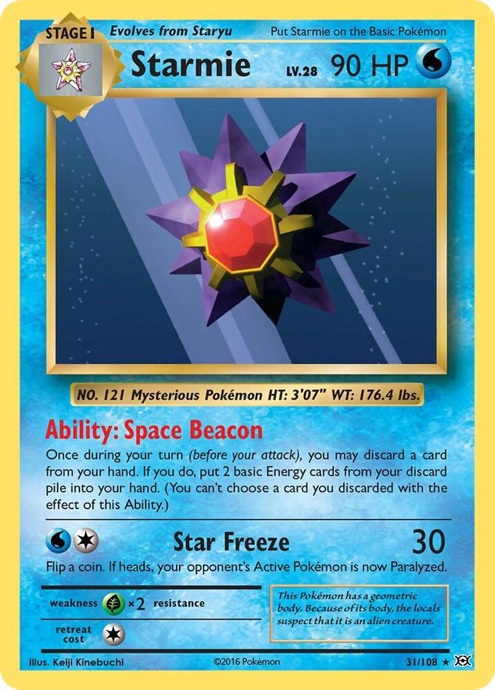 Starmie Rare XY - Evolutions 31/108 MP (Back)