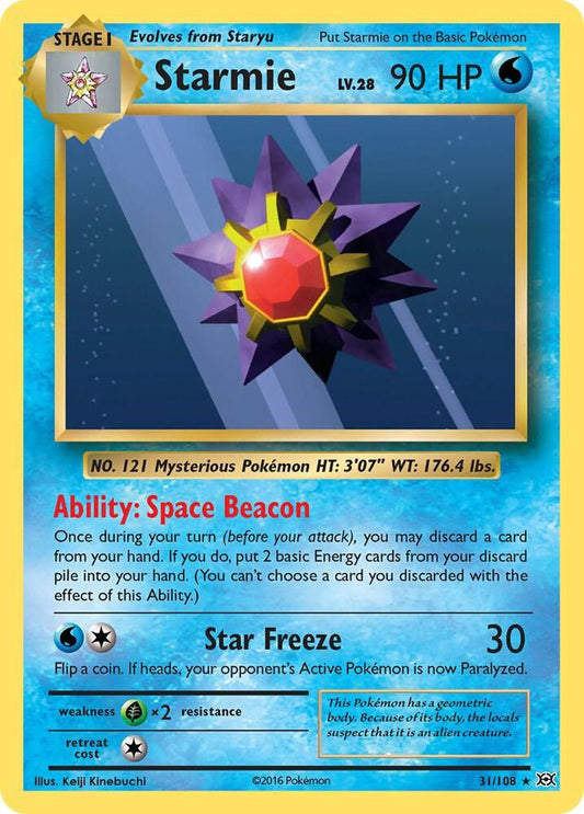 Starmie Rare XY - Evolutions 31/108 MP (Back)