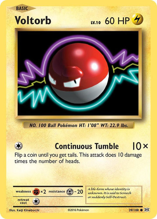 Voltorb Common XY - Evolutions 39/108 MP (Back)