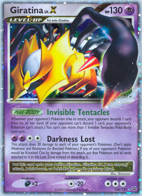 Giratina LV.X 124/127 Pokémon Platinum (2009) English card — catalogue reference
