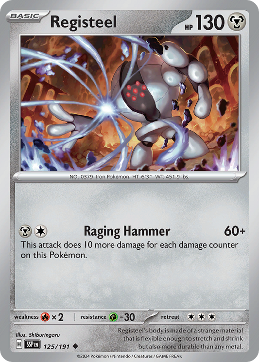 Pokemon Registeel Surging Sparks 125/191