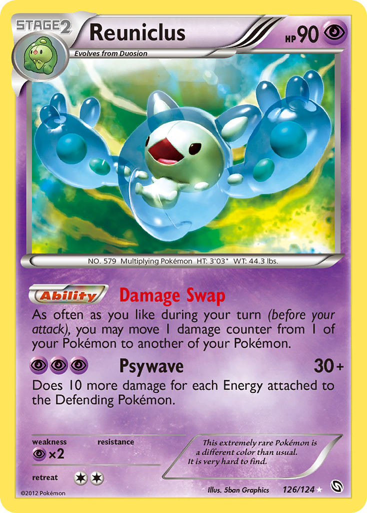 Reuniclus 126/124 Pokémon Dragons Exalted (2012) English card — catalogue reference