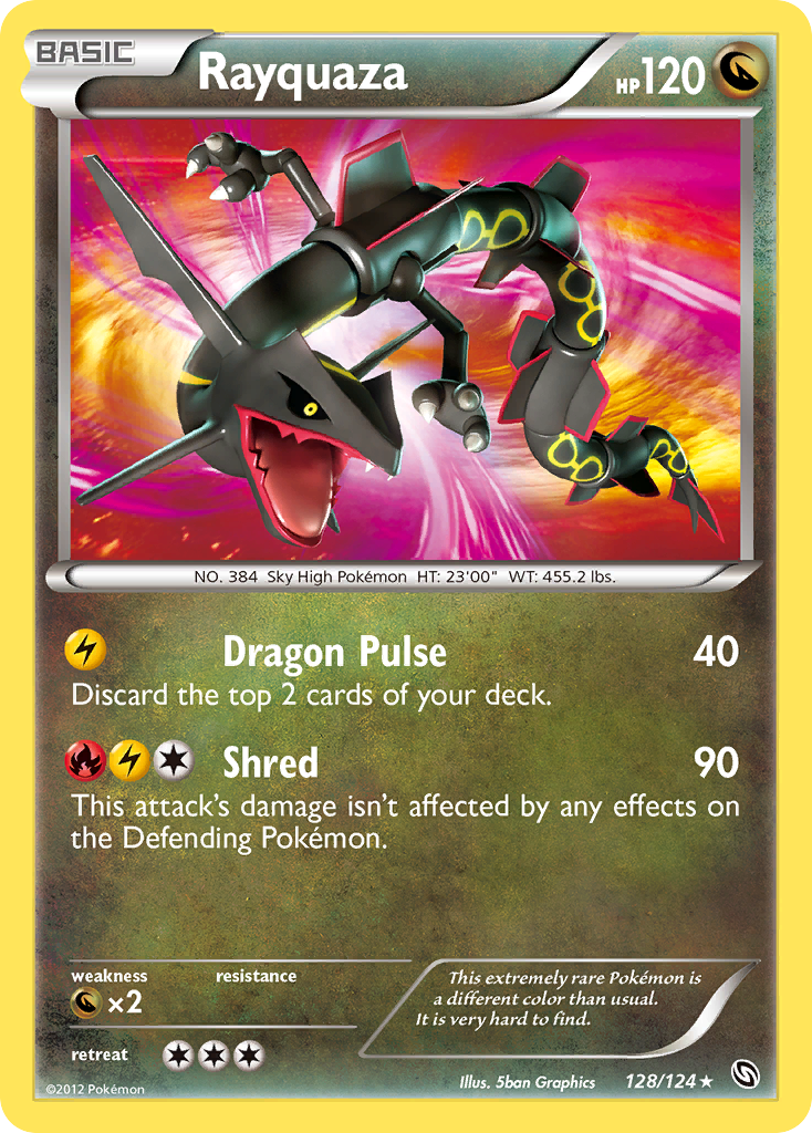 Rayquaza 128/124 Pokémon Dragons Exalted (2012) English card — catalogue reference