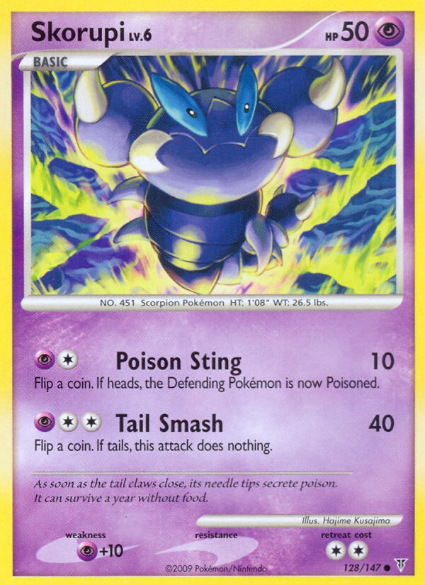 Skorupi 128/147 Pokémon Supreme Victors (2009) English card — catalogue reference