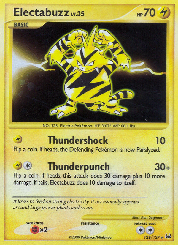 Electabuzz 128/127 Pokémon Platinum (2009) English card — catalogue reference