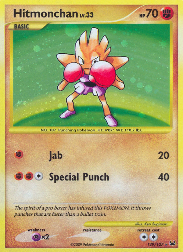 Hitmonchan 129/127 Pokémon Platinum (2009) English card — catalogue reference