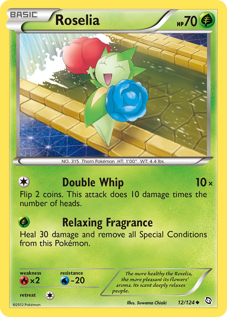 Roselia 12/124 Pokémon Dragons Exalted (2012) English card — catalogue reference