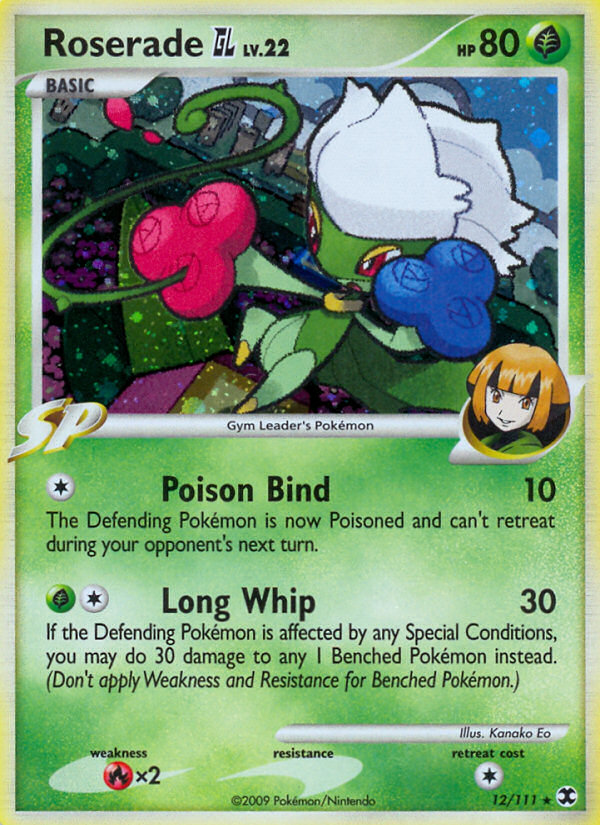 Roserade GL 12/111 Pokémon Rising Rivals (2009) English card — catalogue reference