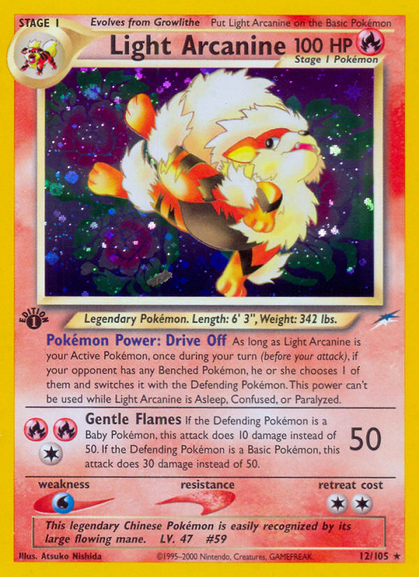 Light Arcanine 12/105 — Pokémon Neo Destiny