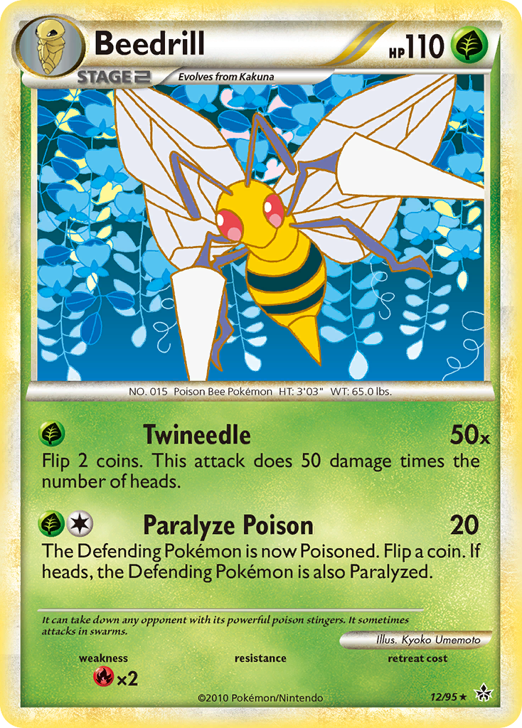 Beedrill 12/95 Pokémon Unleashed (2010) English card — catalogue reference