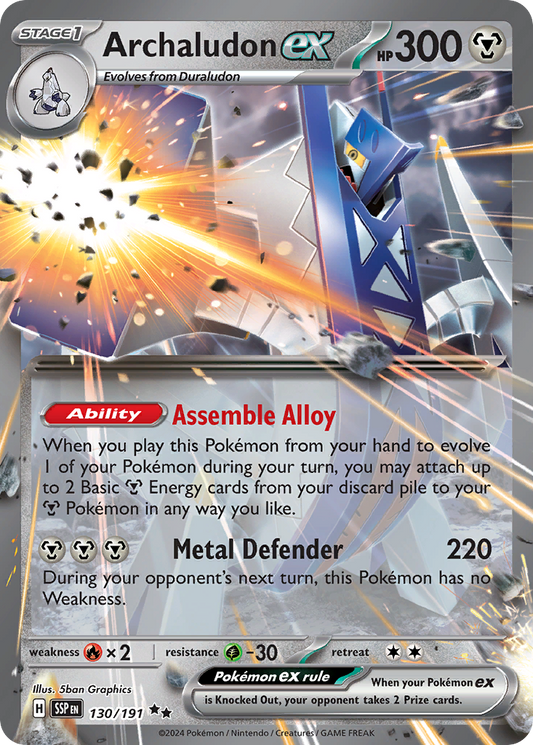 Pokemon Archaludon ex Surging Sparks 130/191