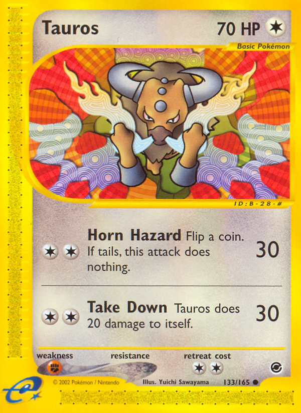 Tauros 133/165 — Pokémon Expedition Base Set