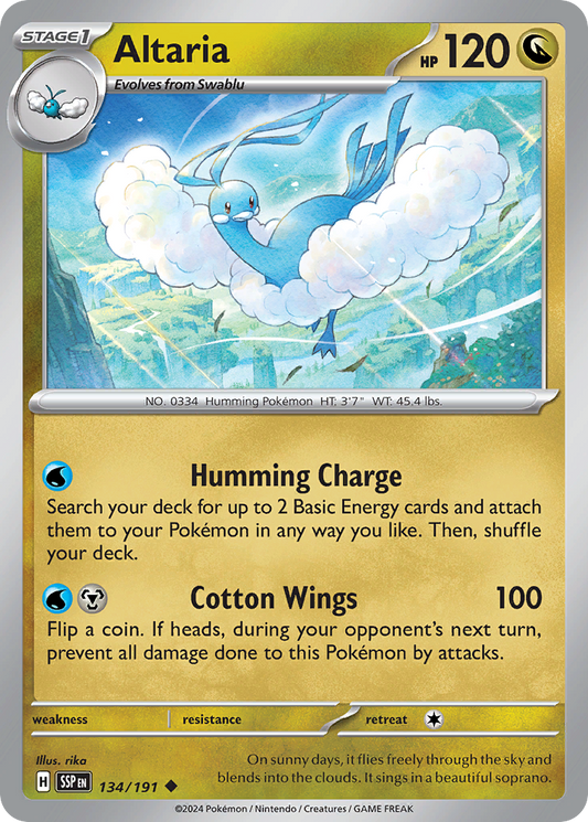 Pokemon Altaria Surging Sparks 134/191