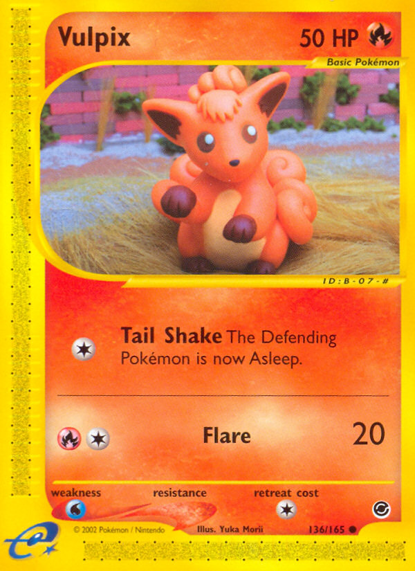 Vulpix 136/165 — Pokémon Expedition Base Set
