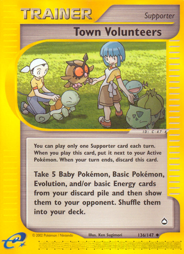 Town Volunteers 136/147 — Pokémon Aquapolis
