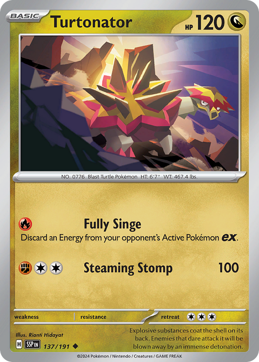 Pokemon Turtonator Surging Sparks 137/191
