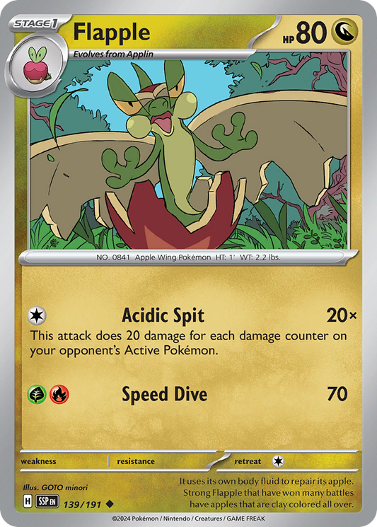 Pokemon Flapple Surging Sparks 139/191