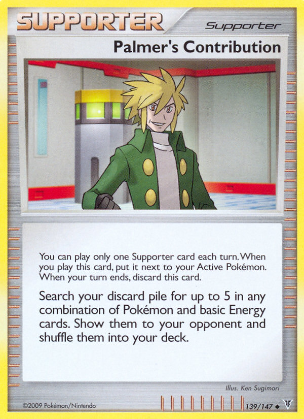 Palmer's Contribution 139/147 Pokémon Supreme Victors (2009) English card — catalogue reference