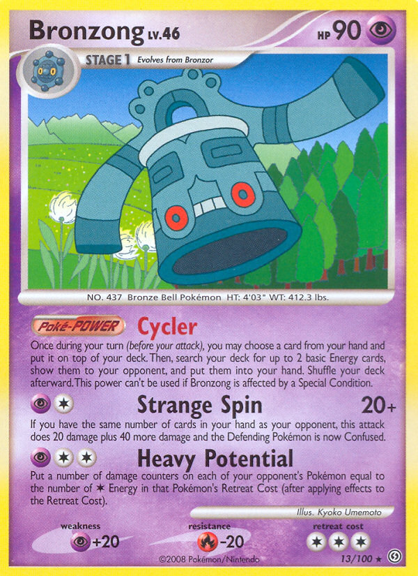 Bronzong 13/100 Pokémon Stormfront (2008) English card — catalogue reference