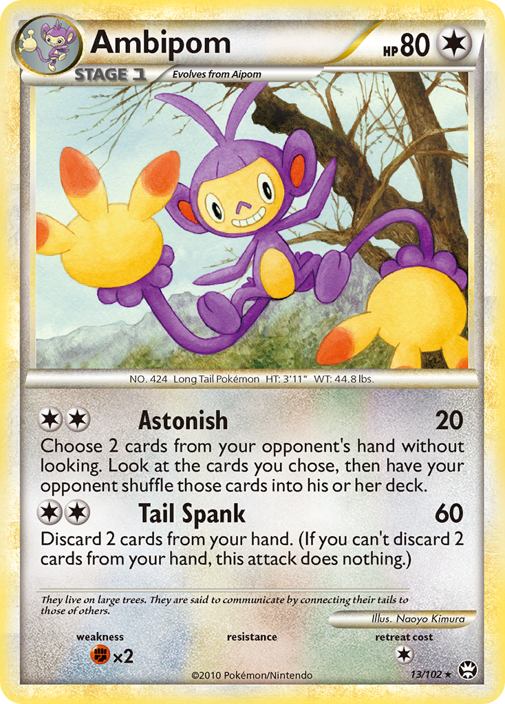 Ambipom 13/102 Pokémon Triumphant (2010) English card — catalogue reference