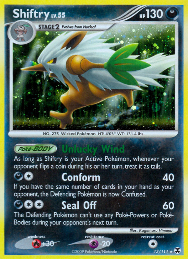 Shiftry 13/111 Pokémon Rising Rivals (2009) English card — catalogue reference